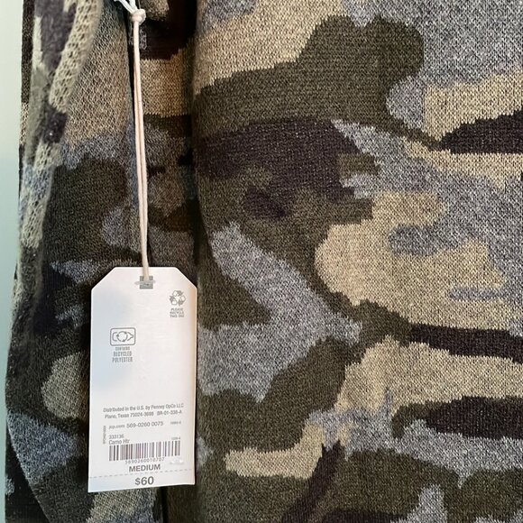 Mutual Weave Men's Camouflage M Pullover Sweater NWT C-42" L-28" S-30" - Picture 4 of 6
